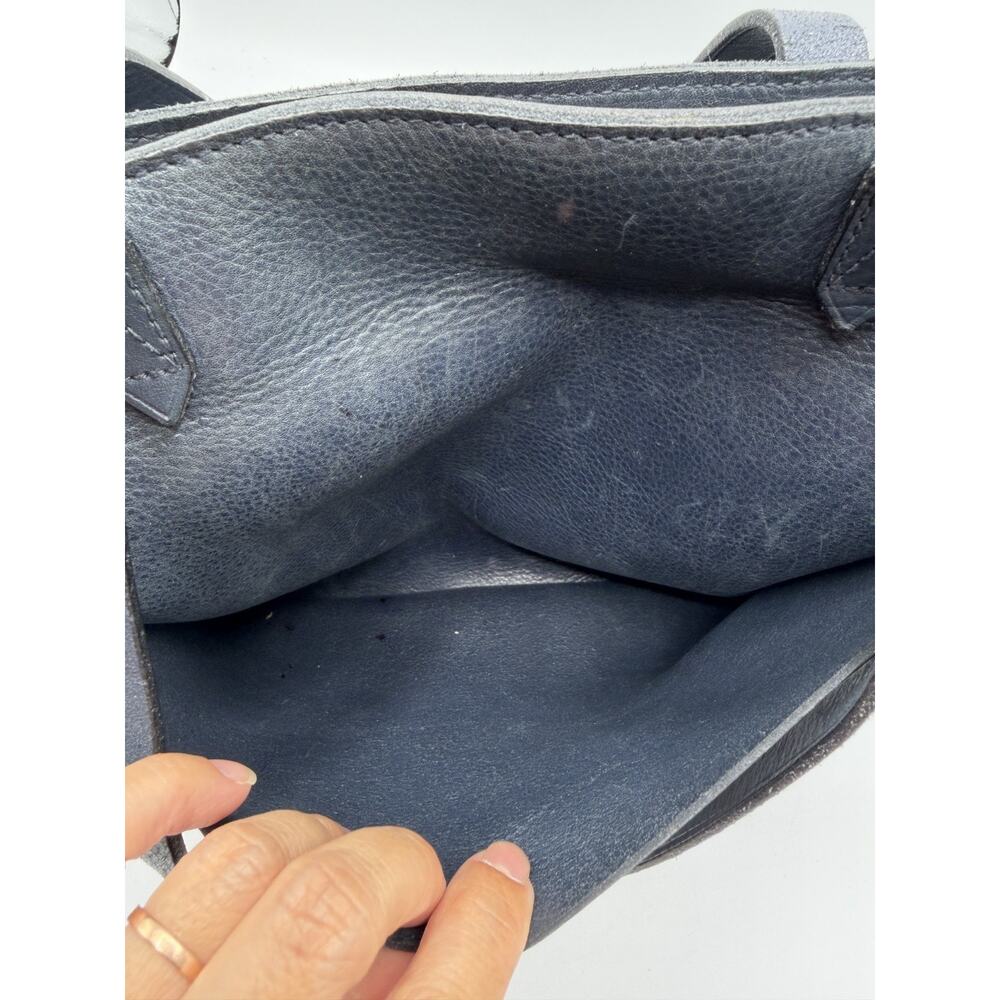Madewell Zip-Top Medium Transport Tote Leather Crossbody Bag Black AS IS - Picture 8 of 10